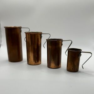 Set of 4 Copper Measuring Cups